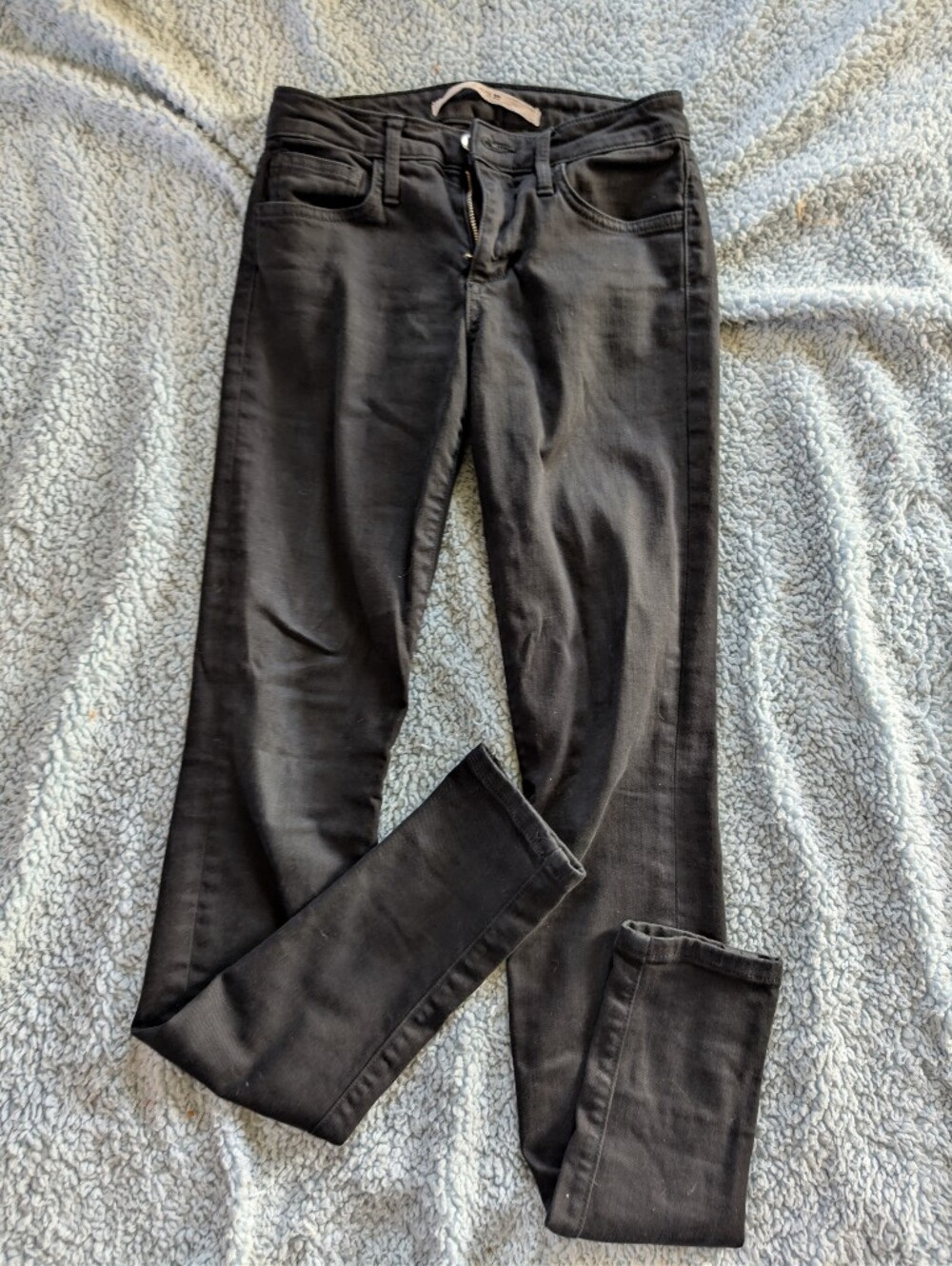 Joe's Jeans Black Low-Rise Button-Fly Jeans